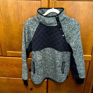 Abercrombie a-line snap pullover fleece